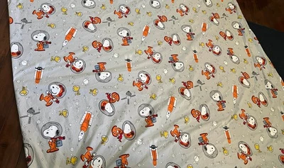 Pottery Barn Kids Peanuts Snoopy Astronaut Organic Cotton Duvet Full / Queen - Image 1 of 4