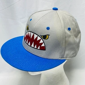 City Hunter USA Hat Gray & Blue Shark Adjustable Snapback Trucker Cap - Picture 1 of 11