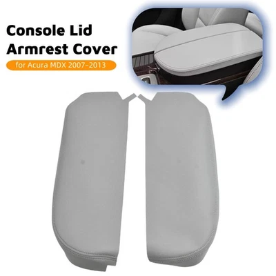 Cubierta de reposabrazos gris con tapa de consola central de cuero para Acura MDX 2007-2013 Foto 1 de 4