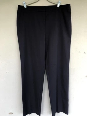 Escada Tovata Pants Women 44 14 Navy Straight Leg Dress Trouser Luxury Career - Image 1 of 4