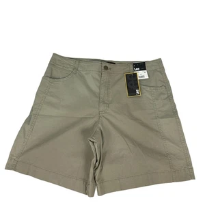 Bermudas Lee para mujer talla 16 beige champiñón informales elásticas mezcla de algodón - Imagen 1 de 12