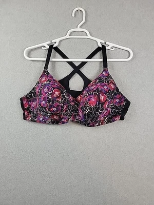 Torrid Curve Multicolor Floral Wire Free Racerback Bra Women's 46C Stretch  - Image 1 of 4