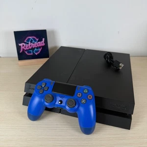Sony PlayStation 4 Slim 500GB Black Console 1 Controller Blue PS4 CUH 1216A - Picture 1 of 10