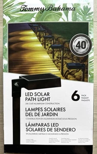 NEW Tommy Bahama Solar Path Lights LED Down Light, 40 Lumen, Black, 6 Pack - Picture 1 of 3