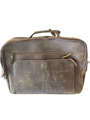 Pasta de Couro Genuíno TIDING - Laptop 17 Polegadas - Alças na Bagagem - Imagem 1 de 4