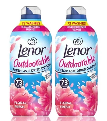 2x Lenor Outdoorable Fabric Conditioner Floral Fresh 1.022L Indoor Outdoor Fresh - Image 1 of 2