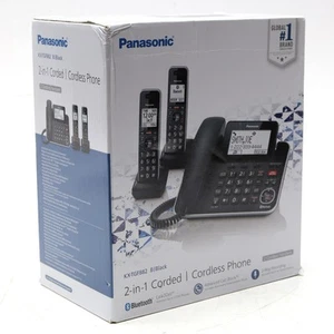 Panasonic KX-TGF882B telefon przewodowy/bezprzewodowy, 3 słuchawki - Zdjęcie 1 z 4