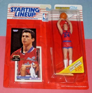 1993 TOM GUGLIOTTA Washington Bullets Rookie #24 sole Starting Lineup - Picture 1 of 3