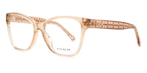 Authentic Coach Eyeglasses HC6207U 5561 Transparent Brown Full Rim Glasses 54MM - Picture 1 of 4
