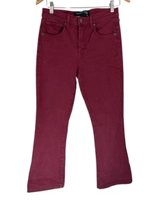 Veronica Beard Beverly Skinny Flare Jeans Burgund Merlot High Rise Gr. 28 - Bild 1 von 14