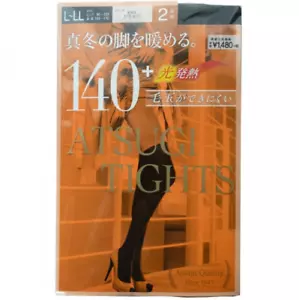 ATSUGI Tights 140 Denier Black L-LL 2 pairs From Japan - Picture 1 of 4
