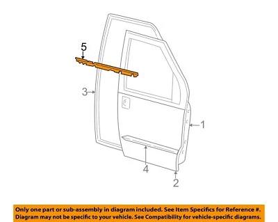 2004-2014 Ford E-350 Super Duty Door Belt Weatherstrip LH Side OEM 6C2Z1521453AA - Image 1 of 2
