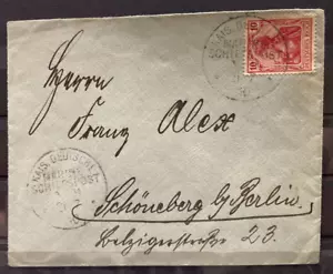 "Marine-Schiffspost No. 9 21.7.10" (K1) auf Brief nach Berlin-Schöneberg - Imagen 1 de 1