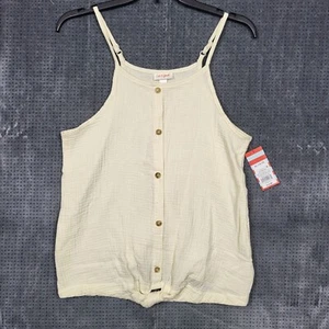 Mangas Cat & Jack Girls XL (14/16) Blanco Arena Botones Top NUEVAS CON ETIQUETAS - Imagen 1 de 4