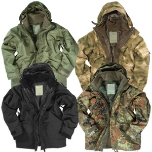 Humedad Chaqueta Con Polar S-3XL US Army Invierno Impermeable Mil-Tec Parka - Imagen 1 de 7