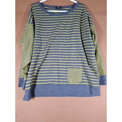 Sudadera Jones New York Sport Talla 1X Rayas Amarillas y Grises Foto 1 de 4