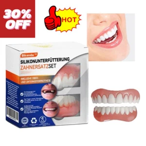 1X Silicone Denture Kit Veneers Dental Tooth Cover Snap False Teeth.2025 - Picture 1 of 11