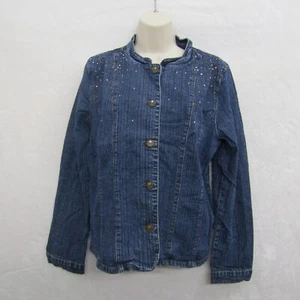 Womens Top Shirt Blouse XL Blue Long Sleeve Denim Casual Ladies - Picture 1 of 13