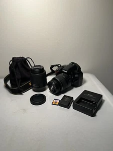 Nikon D3200 24.2MP Digital SLR Camera - with 18-55mm and 55-200mm Lenses and Bag - Picture 1 of 20