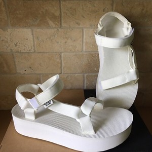platform tevas white