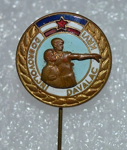 Yugoslavia Red Cross Blood Donation vintage 50s enamel pin badge very rare - Picture 1 of 3