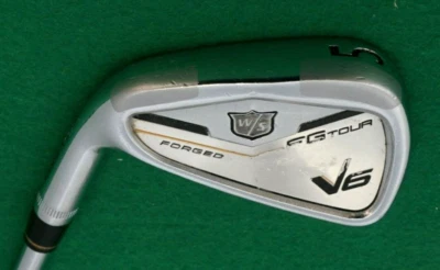 Left Handed Wilson V6 FG Tour Forged 5 Iron Stiff Steel Shaft Tour Fit Grip - Image 1 of 4