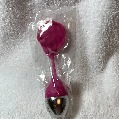 Infusor Infusor de té de hojas sueltas Colador más pronunciado Acero inoxidable rosa sellado de fábrica Foto 1 de 4