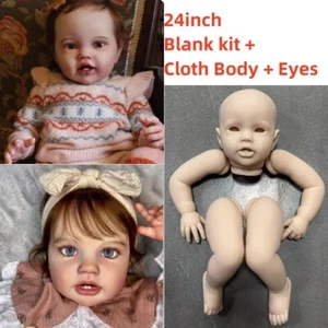 24in Blank Reborn Doll Kit Unpainted Toddler Baby Doll Mold Full Limbs Doll DIY - Picture 1 of 2