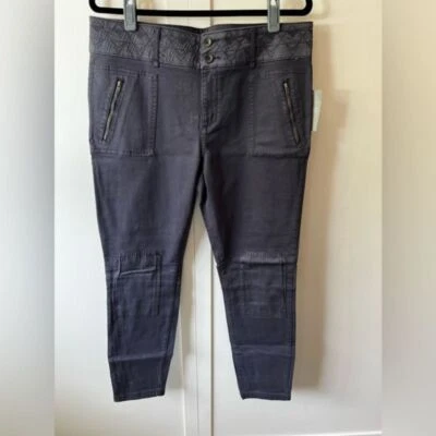 Calça skinny cinza feminina Pilcro And The Letterpress Anthropologie nova com etiquetas - Tamanho 32 - Imagem 1 de 4