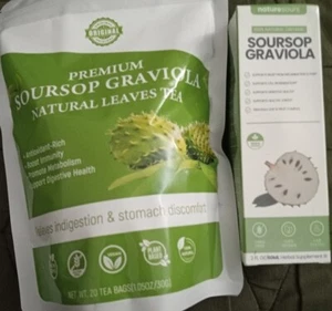 Soursop Blätter Teebeutel, 20 Teebeutel, 1,5g/Beutel und 2,oz Soursop Graviola Extrakt - Bild 1 von 1