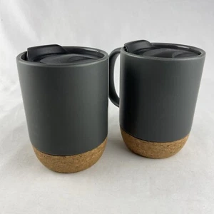 DOWAN Coffee Mugs, 15 Oz Mug Set of 2, Large Ceramic Coffee Mug with Cork Bottom - Picture 1 of 10