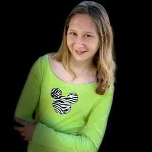 BonEful RTS NEW Boutique Large Lady Disney Mickey Mouse Zebra Head Top 1 T-Shirt - Picture 1 of 12