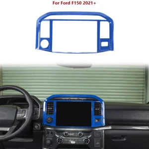 Blue Center Console GPS Navigation Panel Trim Frame For Ford F150 21+Accessories - Picture 1 of 11