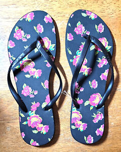 New Victoria's Secret Flip Flops/Slipper Summery Color/Floral Pattern Size 9-10