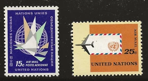 UN Scott #NY C11-12, Singles 1964 Complete Set FVF MNH - Picture 1 of 1