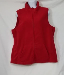 OLD NAVY Women's Red Polyester Full Zipper Two Pocket Vest Size XL - Picture 1 of 7