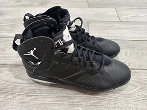 NIKE AIR JORDAN VII 7 RETRO TD FOOTBALL CLEATS BLACK WHITE 719543-010 Size 12 - Picture 1 of 6