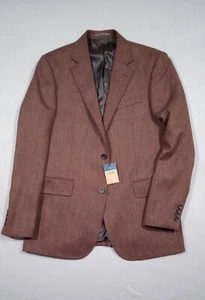 New Charles Tyrwhitt Blazer Mens 40L Herringbone Tweed Sport Coat Jacket NWT - Picture 1 of 14