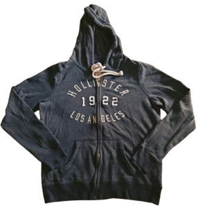 Hollister unisex teen or adult gray blue quality hoodie sweatshirt size Large - Picture 1 of 4