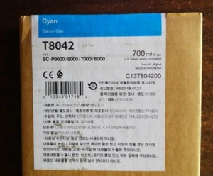10-2022 New Genuine Epson T8042 Cyan 700ml Ink For SC-P9000/8000/7000/6000 - Picture 1 of 3