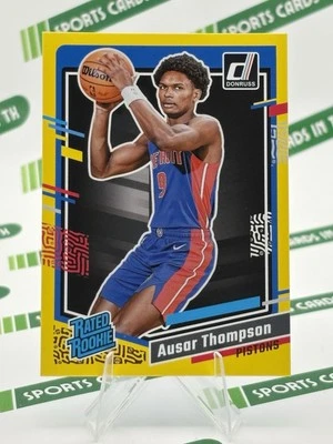 Ausar Thompson (RC) 2023-24 Donruss Rated Rookie #228 Yellow Flood - Pistons - Image 1 of 2