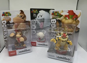 Nintendo Amiibo Super Mario Collection Bundle: Donkey Kong, Boo, Bowser - Picture 1 of 1