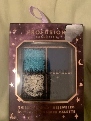 Profusion Cosmetics Shimmer Glitter Eye Shadow Quad - Bejeweled - DamagedNEW Box - Image 1 of 2