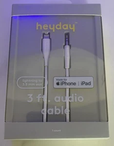 Heyday Audio Cable - USB-C to 3.5mm Aux Audio Jack - White SEALED NEW - Picture 1 of 1