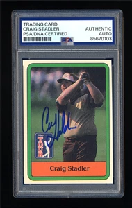CRAIG STADLER SIGNED 1981 DONRUSS ROOKIE CARD PSA/DNA AUTOGRAPHED MASTERS - Picture 1 of 2