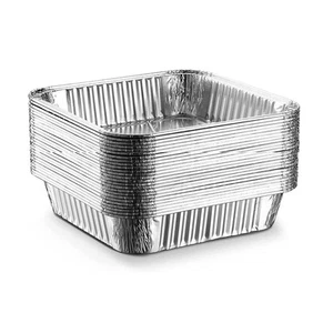 25pack- 8 x 8 Aluminum foil Pans Disposable Heavy Duty Square baking Cake Pan... - Picture 1 of 7