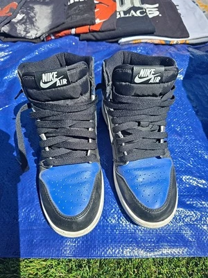 Nike Air Jordan 1 Retro High OG White Storm Blue Royal Toe - Image 1 of 4