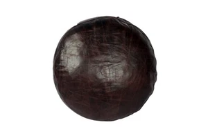 Lambskin Round Leather Pillow Cover - Sofa Cushion Case - Decorative Circular... - Picture 1 of 1