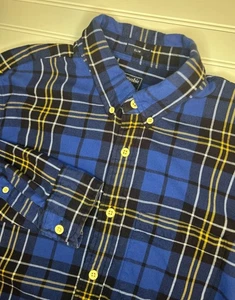 Abercrombie & Fitch Herren XL Langarm Flanell Hemd mit Knopfleiste blau kariert - Bild 1 von 10
