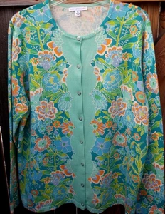 NWOT ๐ฅ๐ ISAAC MIZRAHI Live! ๐๐ฅ Long Sleeve Button Front Cardigan Sweater XL - Picture 1 of 3